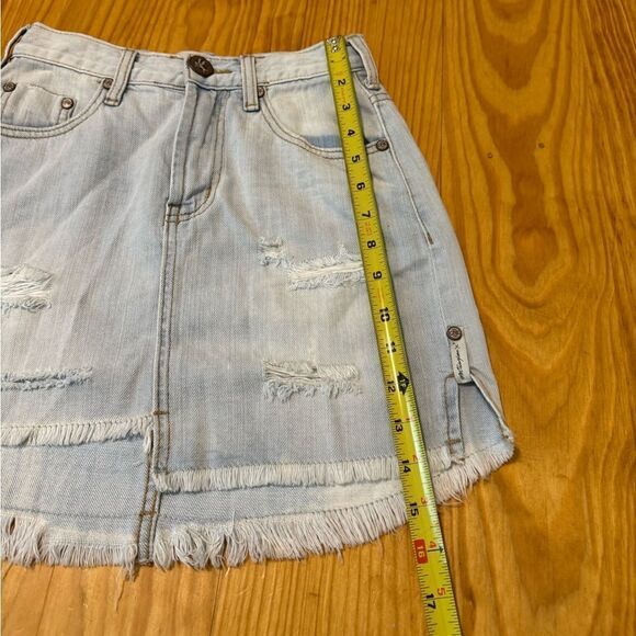 ONE TEASPOON High Waist 2020 Mini Denim Jean Skirt Women’s SIZE 23 - Picture 4 of 9